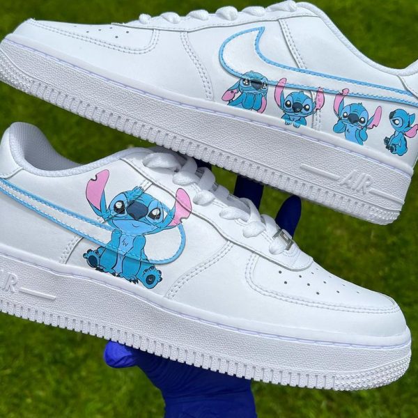 Stitch Cartoon Painting Custom Air Force 1