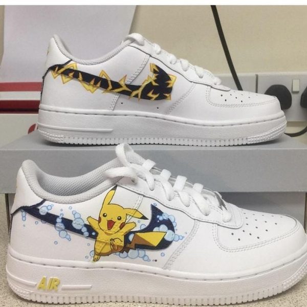 Painting Pokemon Pikachu Custom Air Force 1