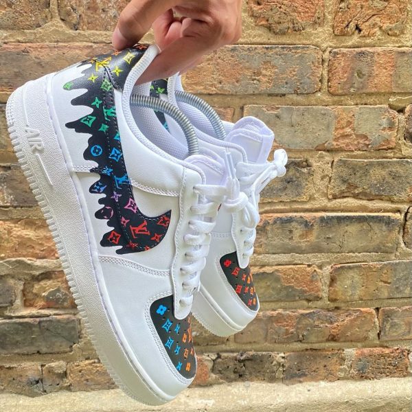 LV Rainbow Drip Custom Air Force 1