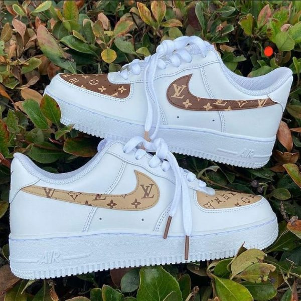 LV Cream Brown Custom Air Force 1