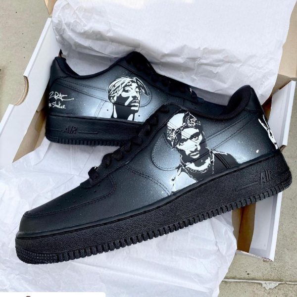 Tupac Painting Custom Air Force 1