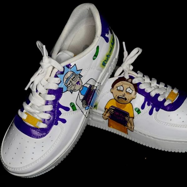 Rick and Morty Painting Custom Air Force 1