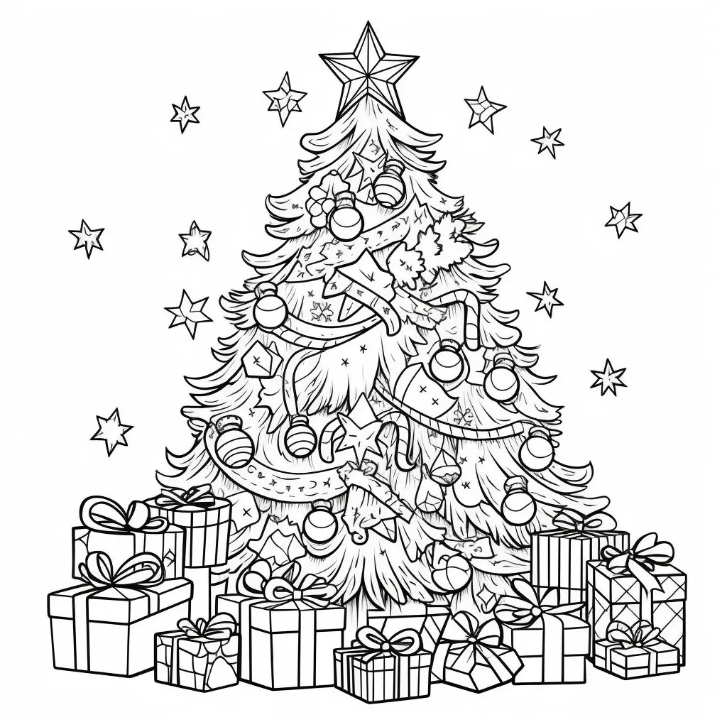 colorful-christmas-trees-coloring-pages-child