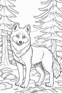 kleurplaat-dieren-moeilijk-wolf-32