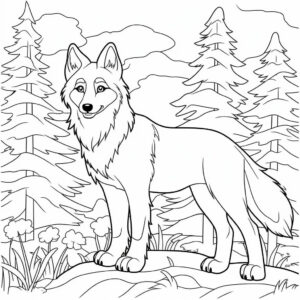 kleurplaat-dieren-moeilijk-wolf-39