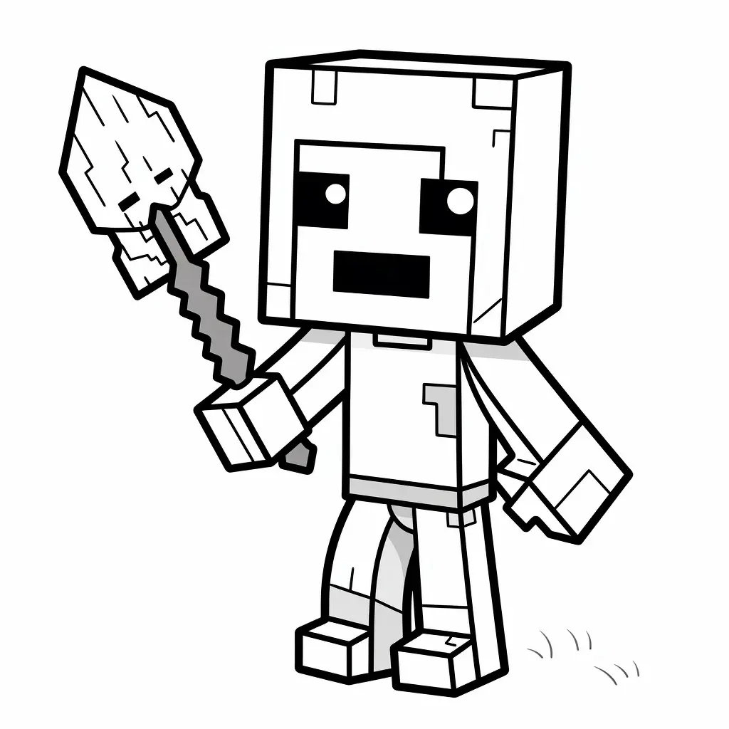 Desenho de Minecraft Alex para colorir