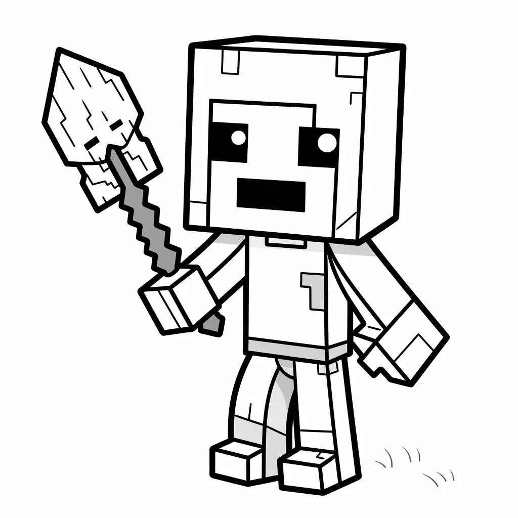 Minecraft Steve Malvorlagen