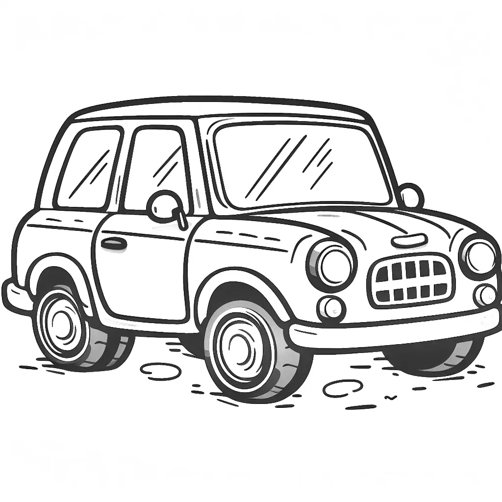Colorful car - Coloring pages Child