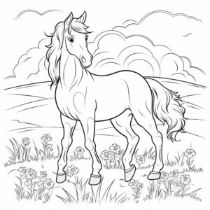 kleurplaat-paard-2