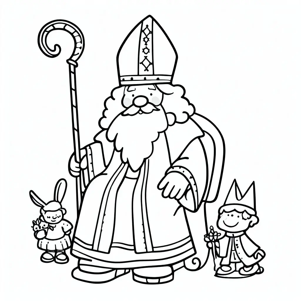 Sinterklaas has a long, white beard.