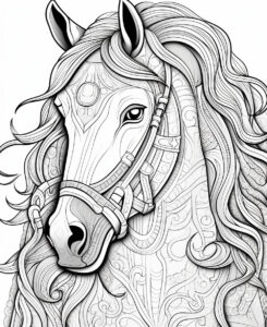 paard-kleurplaat-hoofd-10-mandala