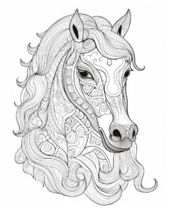 paard-kleurplaat-hoofd-11-mandala