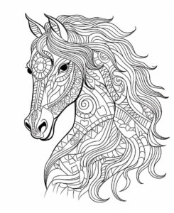 paard-kleurplaat-hoofd-18-mandala