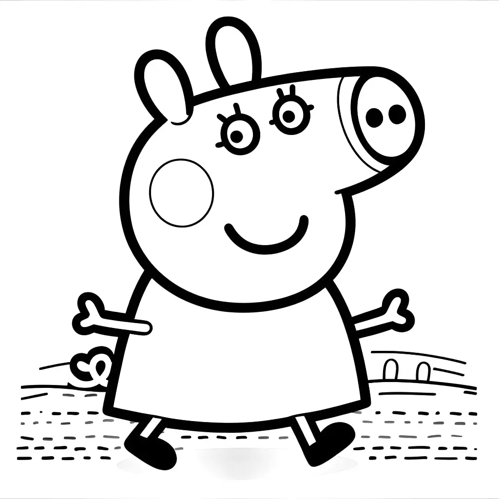 Coloriage Peppa Pig, Coloriage Papa pig