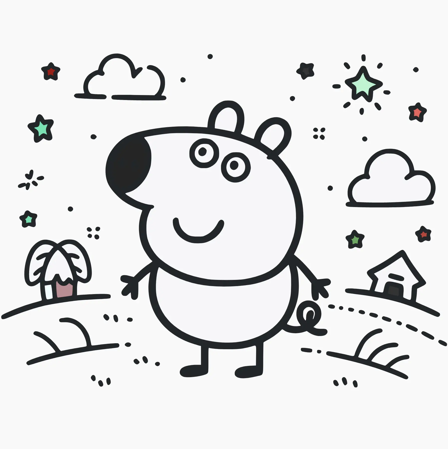 Desenho da Peppa Pig para colorir - Desenhos para colorir criança