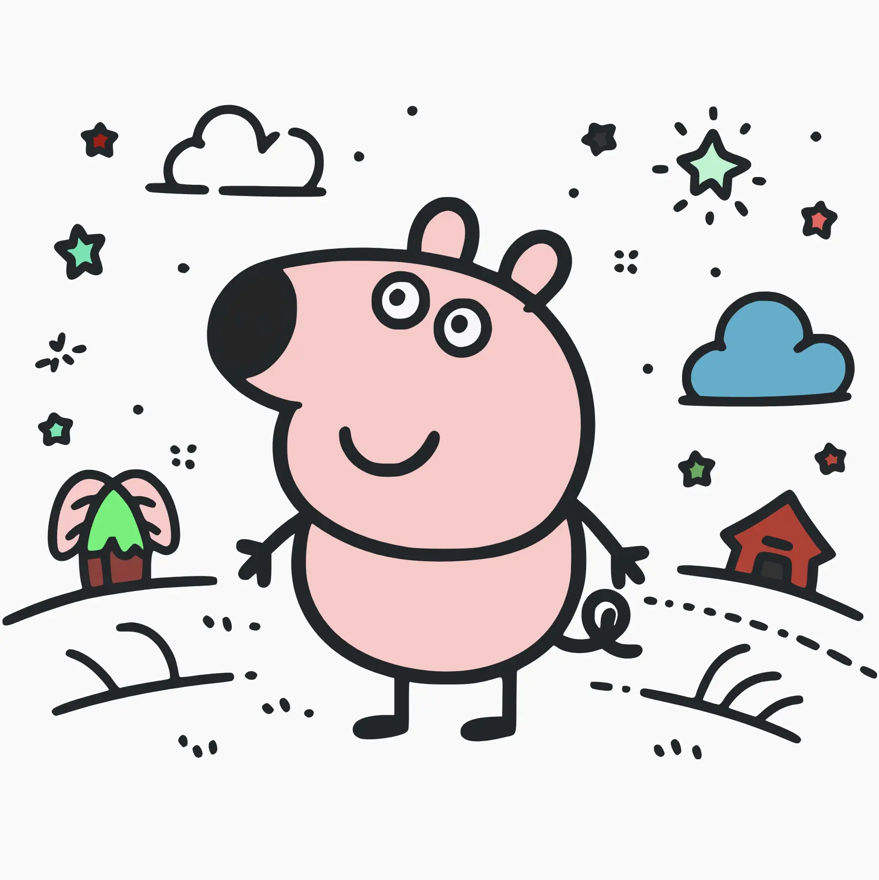 Desenho da Peppa Pig para colorir - Desenhos para colorir criança