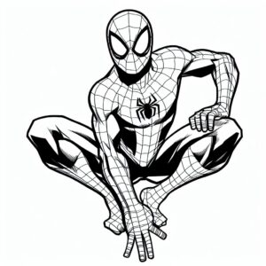 spiderman-kleurplaat-makkelijk-14