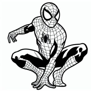 spiderman-kleurplaat-makkelijk-8
