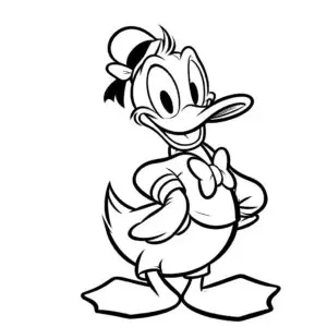 Donald duck kleurplaat (14)