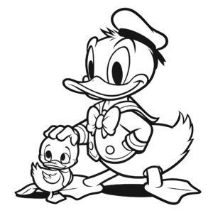 Donald duck kleurplaat (35)