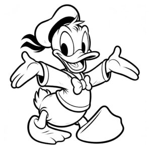 Donald duck kleurplaat (37)