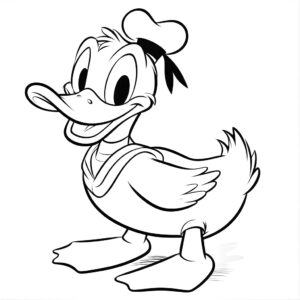 Donald duck kleurplaat (38)