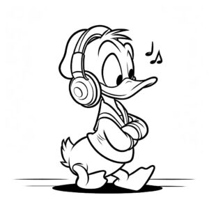 Donald duck kleurplaat (4)