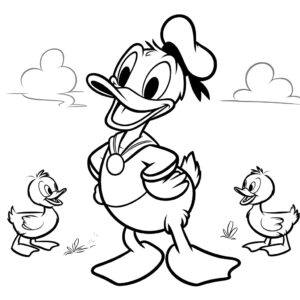 Donald duck kleurplaat (42)