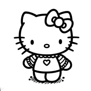 Hello Kitty-kleurplaten-kind