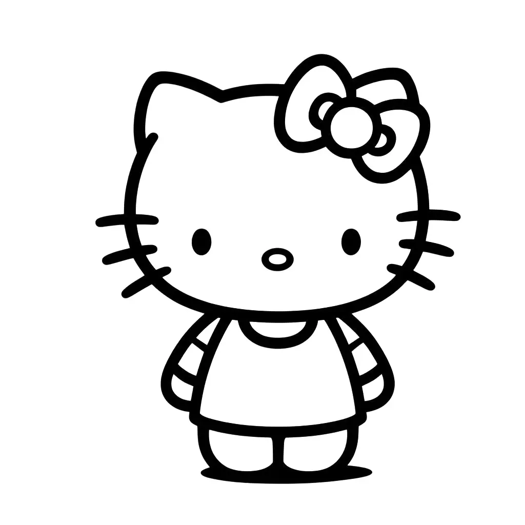 Los divertidos colores de Hello Kitty Dibujos para colorear