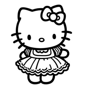 hello kitty kleurplaat 50