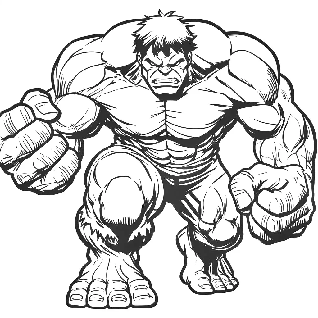 Hulk's colorful world - Coloring Pages Child