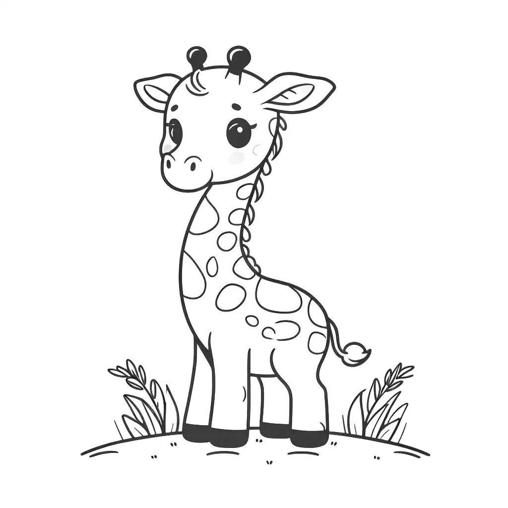 Giraffe Stories - Coloring Pages Child