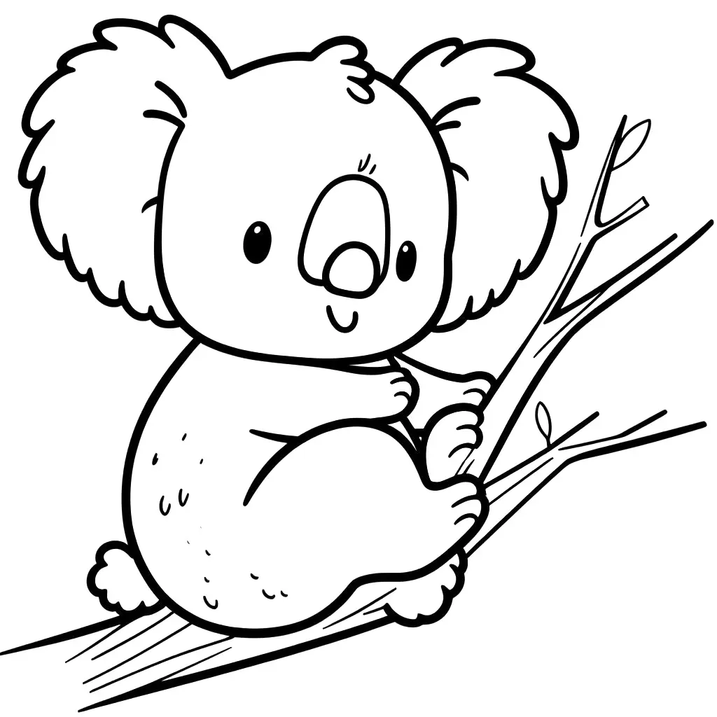 Koala cuteness - Coloring Pages Child