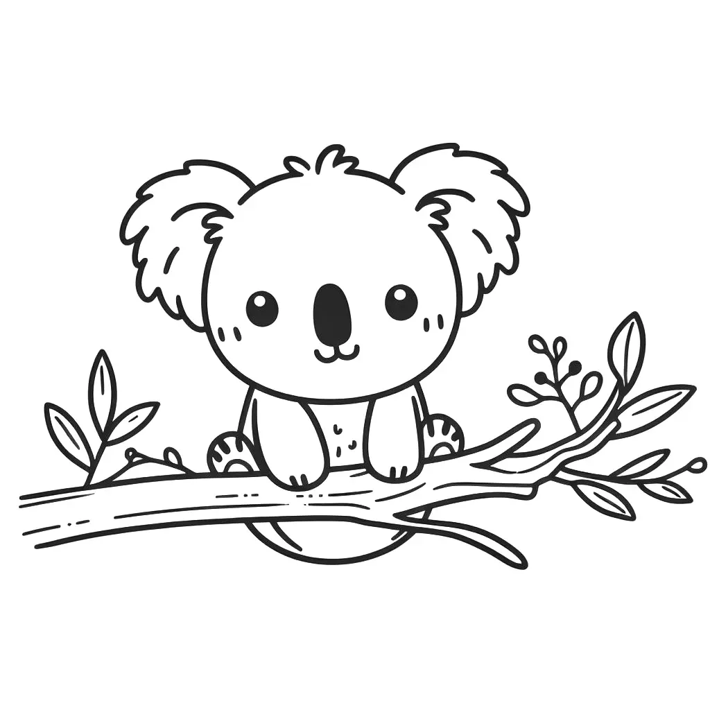 Koala cuteness - Coloring Pages Child