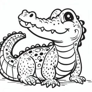 Krokodil-kleurplaten-kind