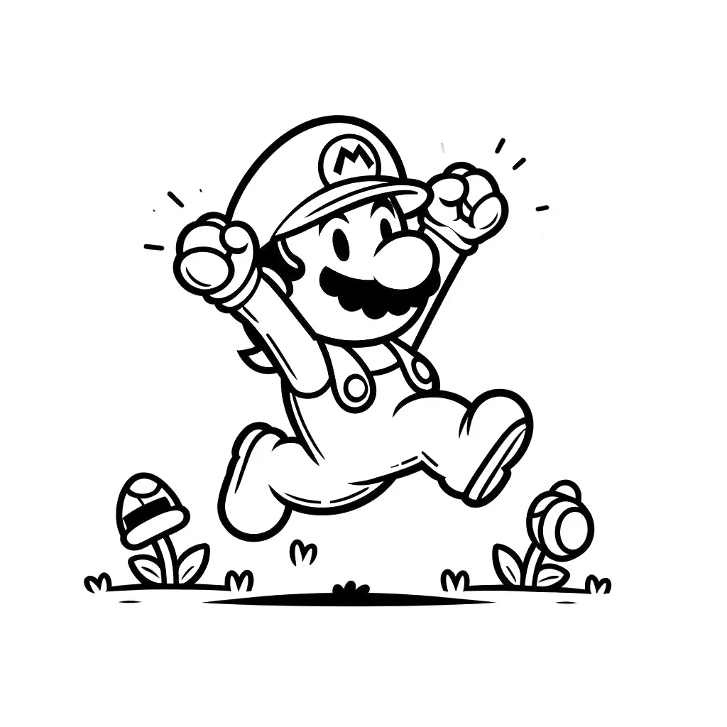 Mario can jump very high and his signature move is the 'Super Jump'.