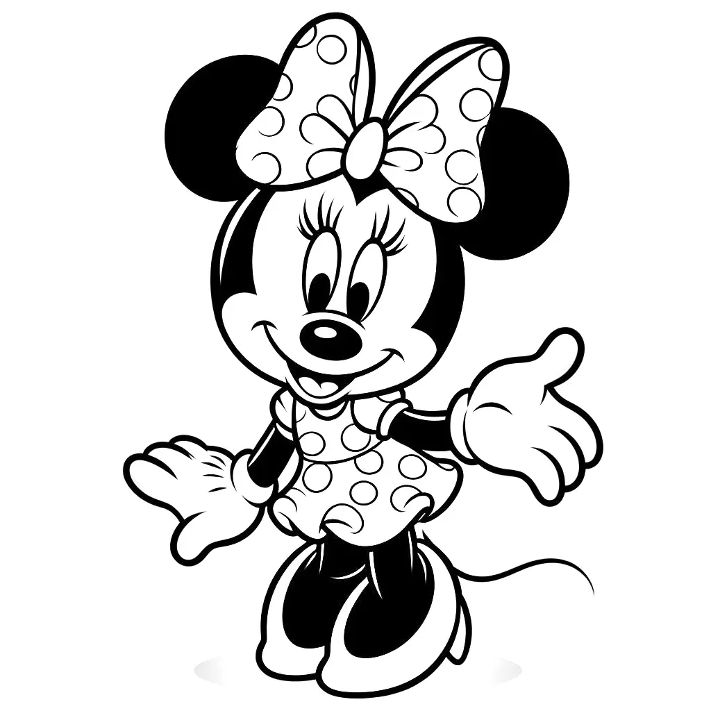 The colorful world of Minnie Mouse - Coloring Pages Child