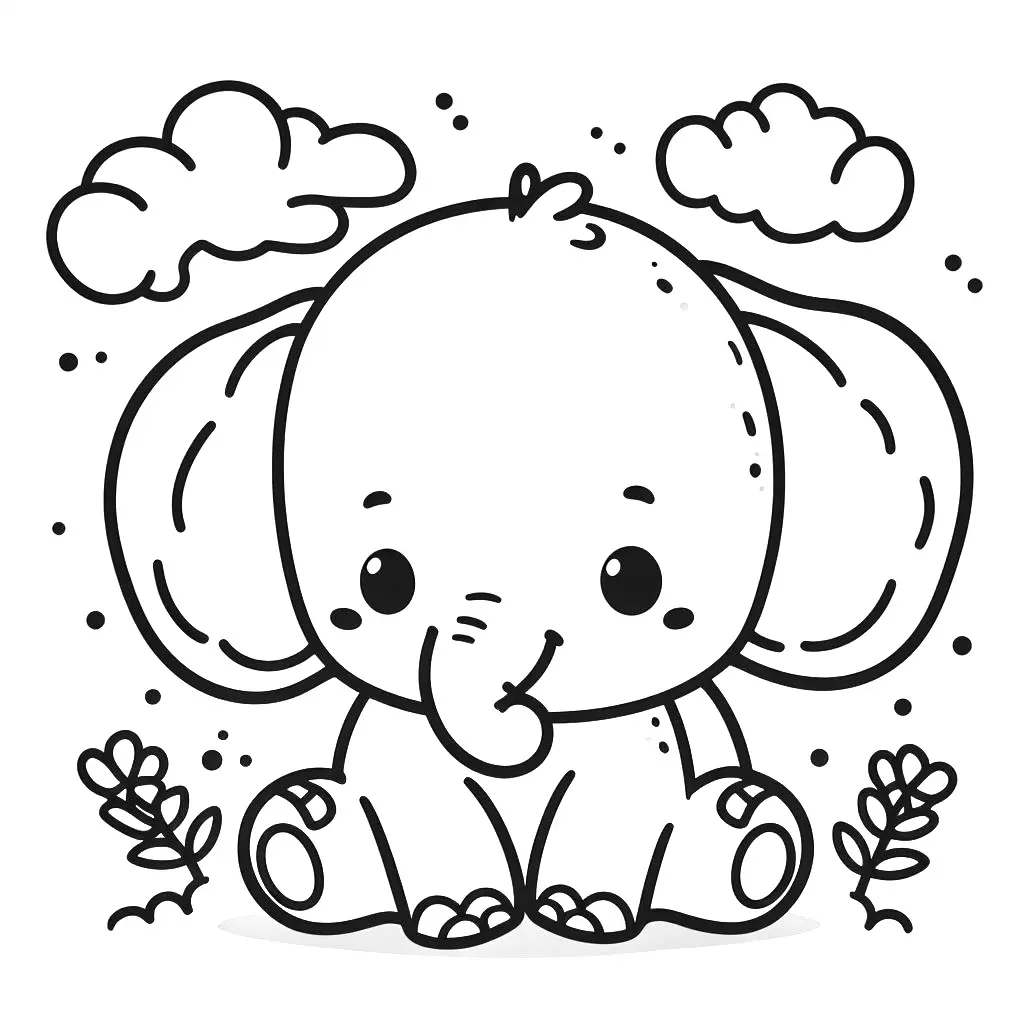 elephant coloring page 48 | coloring-plates-kind.com