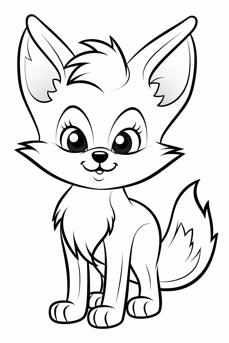 Foxes In Color - Coloring Pages Child