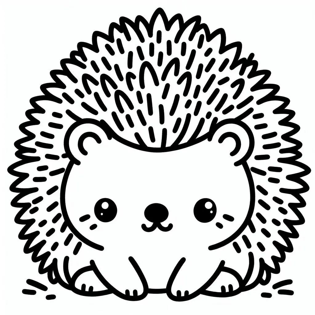 Hedgehog Harmony - Coloring Pages Child