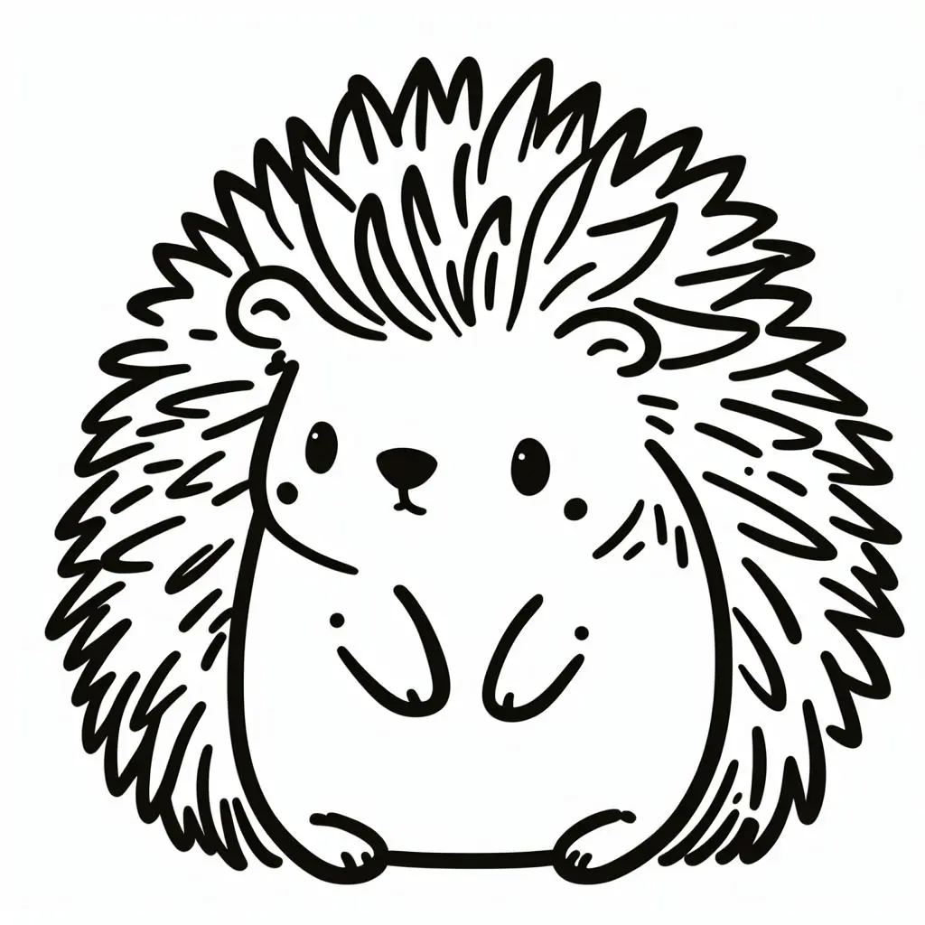 Hedgehog Harmony - Coloring Pages Child