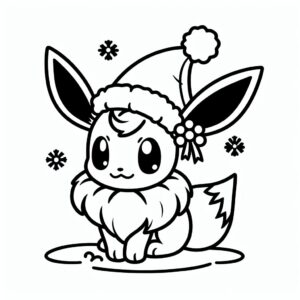 kleurplaat-kerst-kleurplaat-pokemon-eevee (6)