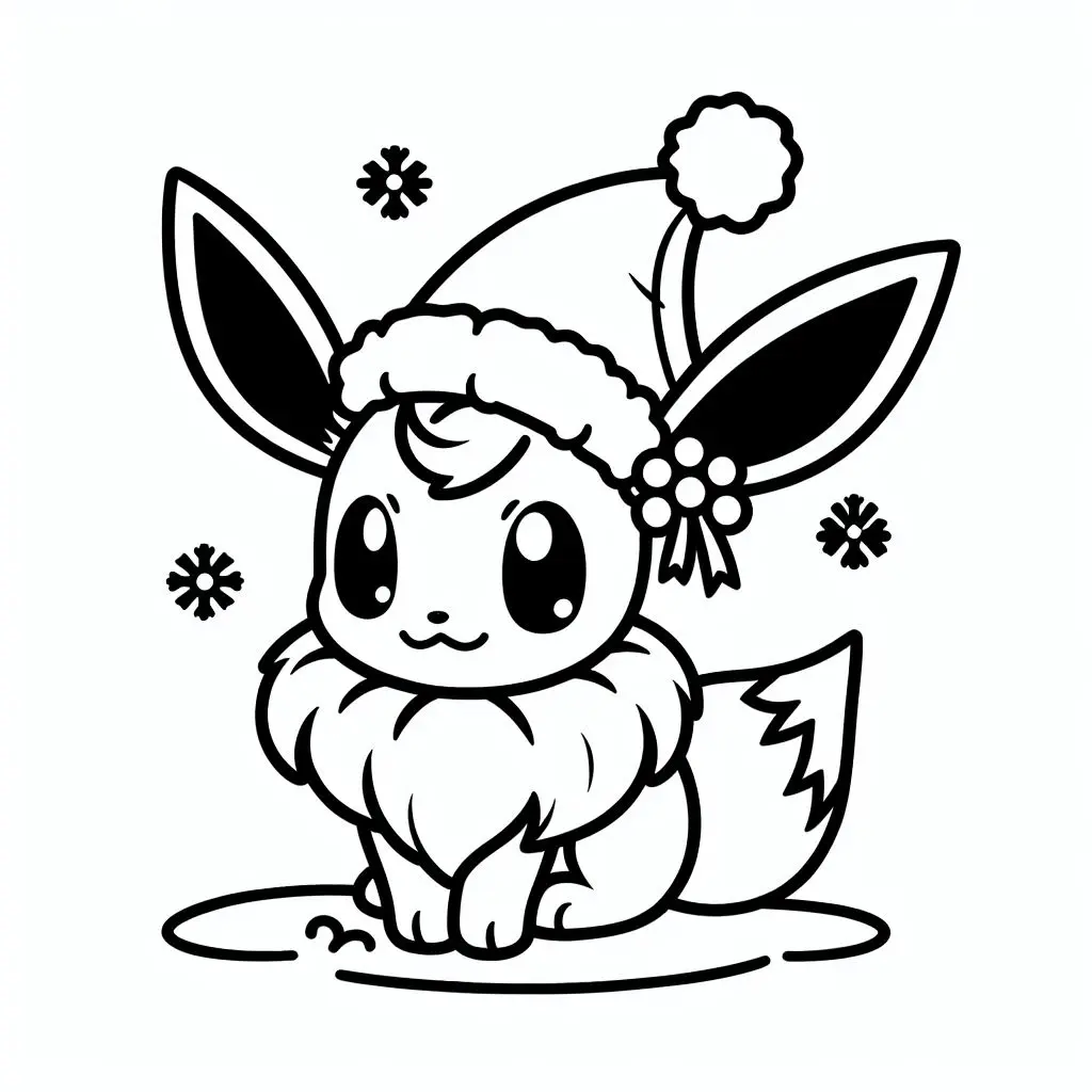 coloring-page-christmas-coloring-page-pokemon-eevee (6) | coloring-plates-kind.com