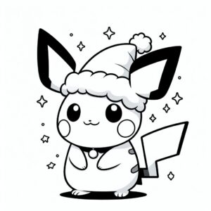 kleurplaat-kerst-kleurplaat-pokemon-pichu- (6)