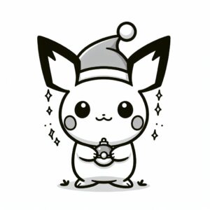 kleurplaat-kerst-kleurplaat-pokemon-pichu- (7)