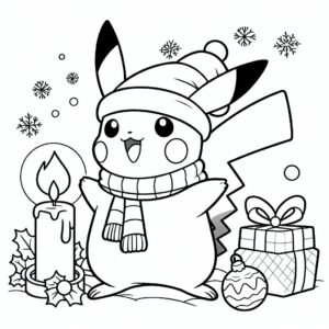 kleurplaat-kerst-kleurplaat-pokemon-pikachu (11)