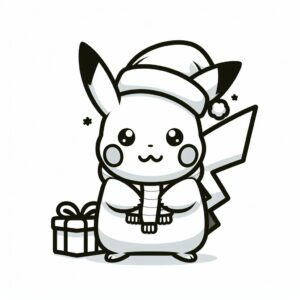 kleurplaat-kerst-kleurplaat-pokemon-pikachu (4)