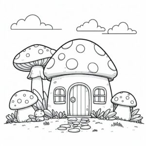 dibujo para colorear-casa-de-hongos (17)
