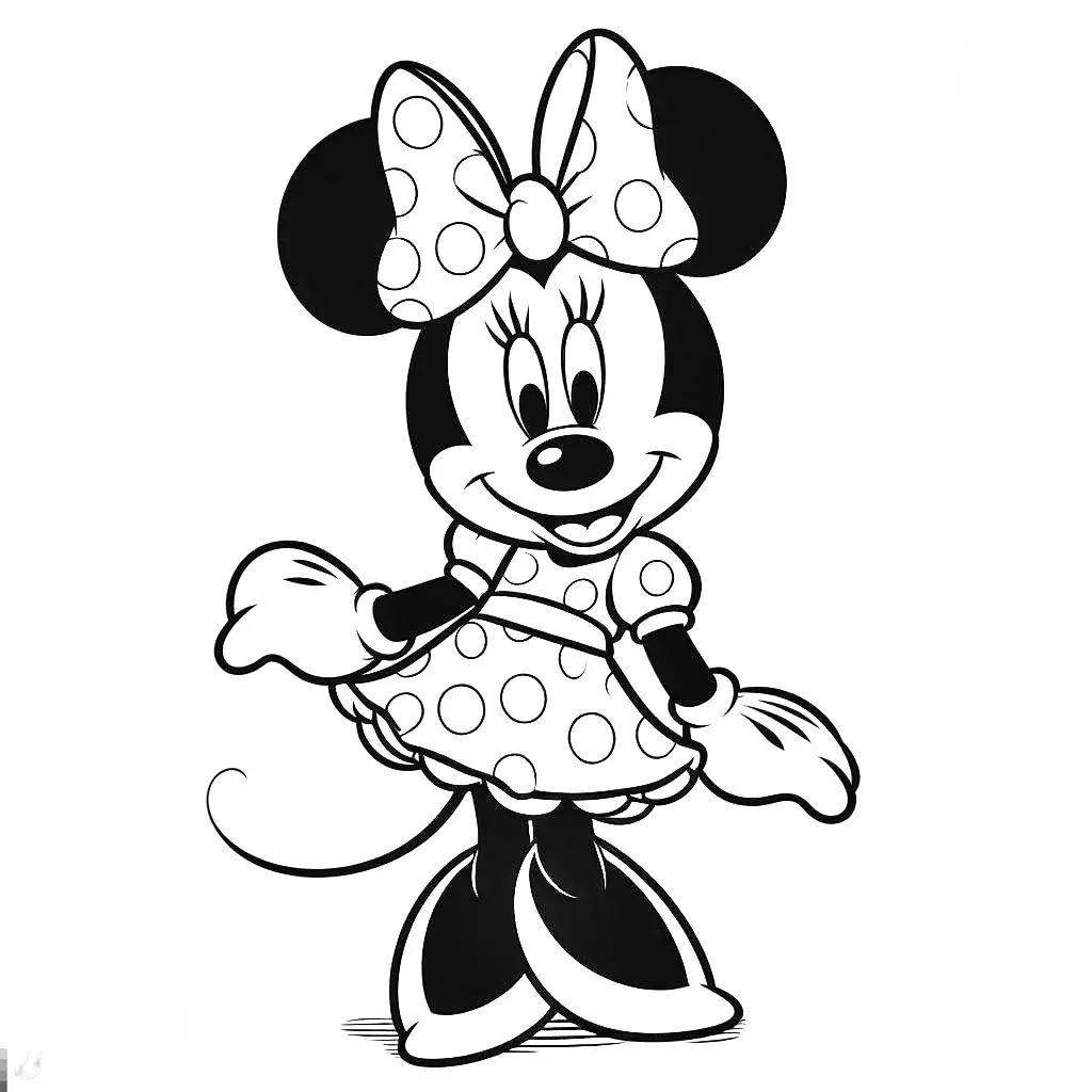 Minnie Mouse Coloring Page - Child Coloring Pages